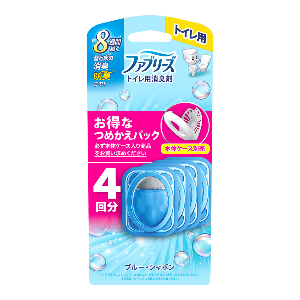 ファブリーズ　トイレ用消臭剤　ブルーシャボン　詰替４個パック