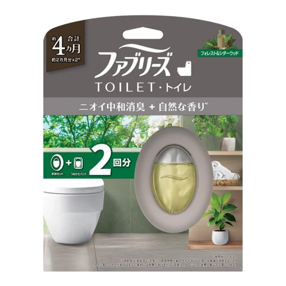 ファブリーズ　トイレ用消臭剤　消臭＋自然な香り　フォレスト＆シダーウッド　本体＋詰替