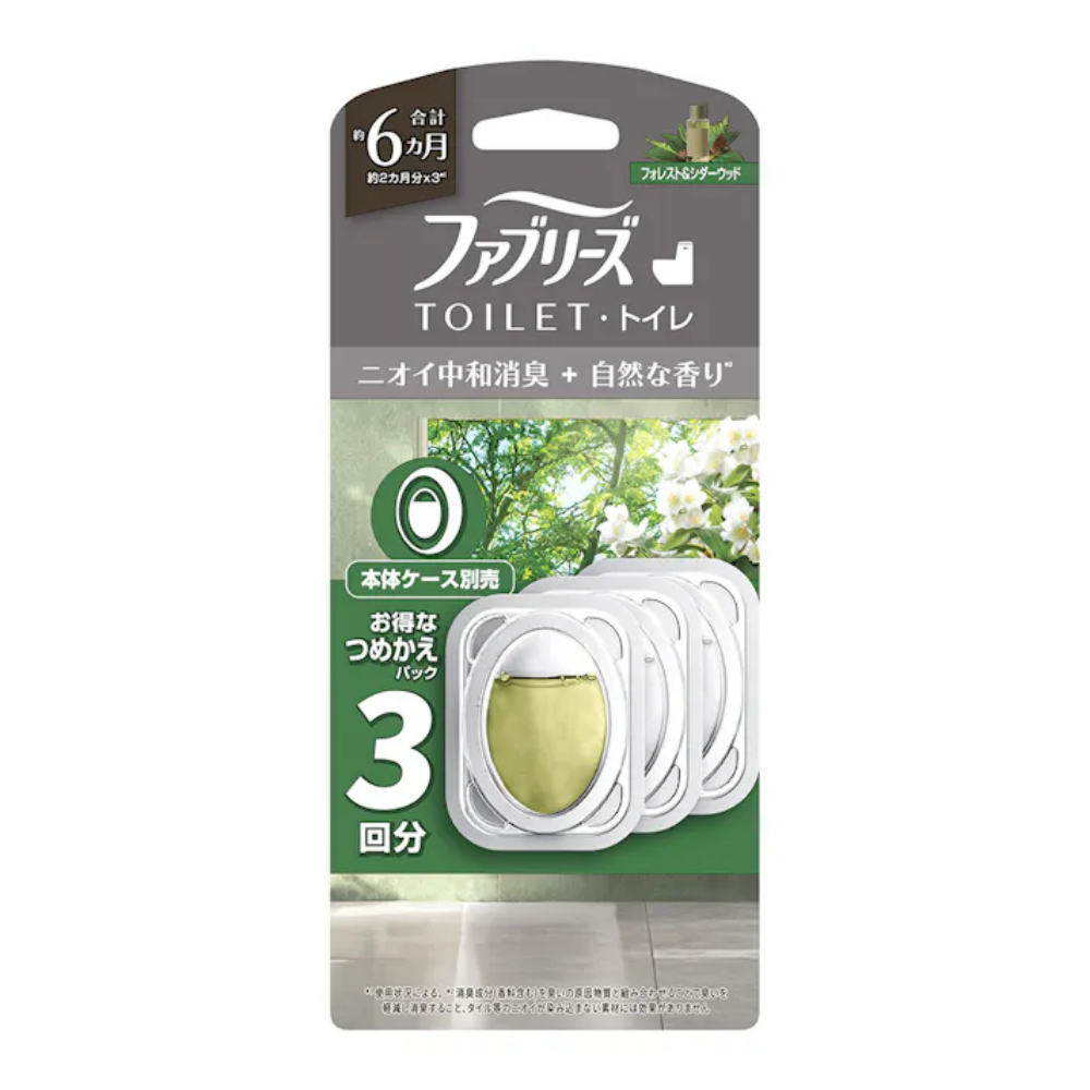 ファブリーズ　トイレ用消臭剤　消臭＋自然な香り　フォレスト＆シダーウッド　詰替３個パック